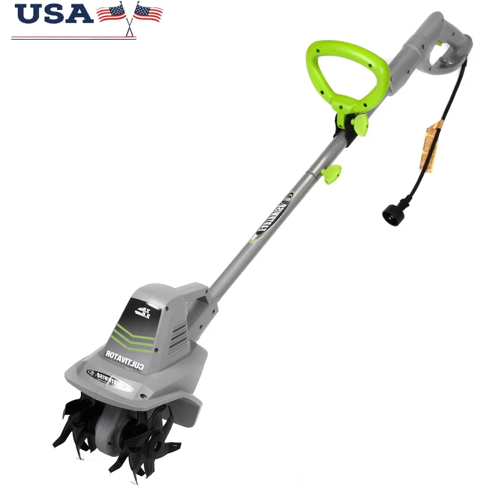 

Проводной электрический культиватор, двигатель 2,5 А, ширина резания 7,5 дюйма, 8 дюймов, глубина выращивания 4 стальных зубья, легкая эргономичная ручка