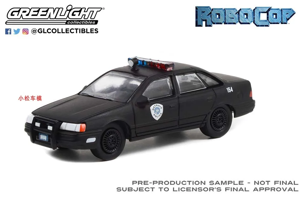 1: 64 RoboCop 1986 Ford Detroit Metro Policía Occidental Modelo de Coche Avanzado Coleccionable