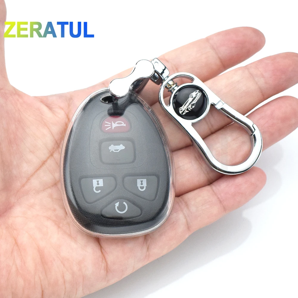 Прозрачный чехол для автомобильного ключа из ТПУ для Chevrolet Suburban Gmc Yukon 2010 Tahoe 2007, Traverse XL для Cadillac Escalade Прозрачный чехол для автомобильного ключа из ТПУ для Chevrolet Suburban Gmc Yukon 2010 Tahoe 2007, Traverse XL для Cadillac Escalade