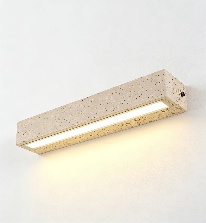 Cuboid Real Stone Wall Lamp House Marble Indoor