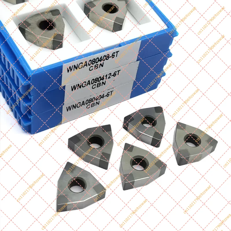 WNGA0804 CBN Turning Inserts, Cubic Boron Nitride Lathe Cutting Parts for Cast Iron
