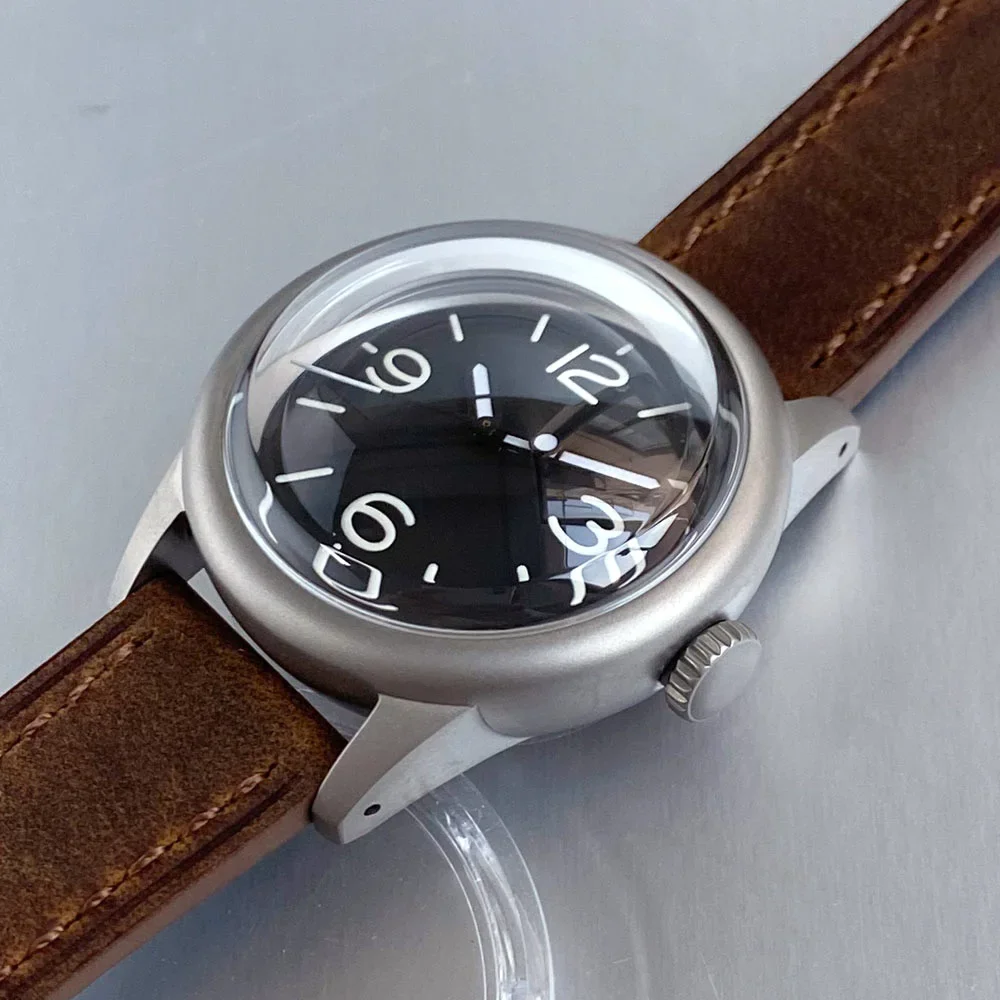 36mm Retro Field Bubble Dome Glass Watch NH35 Automatic Movement Luminous 20Bar Waterproof Watches Military Wristwatch