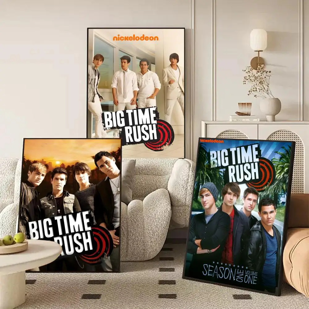 هدية ملصق Big Time Rush مع مطبوعات لتزيين غرفة النوم المنزلية وغرفة المعيشة والعرض