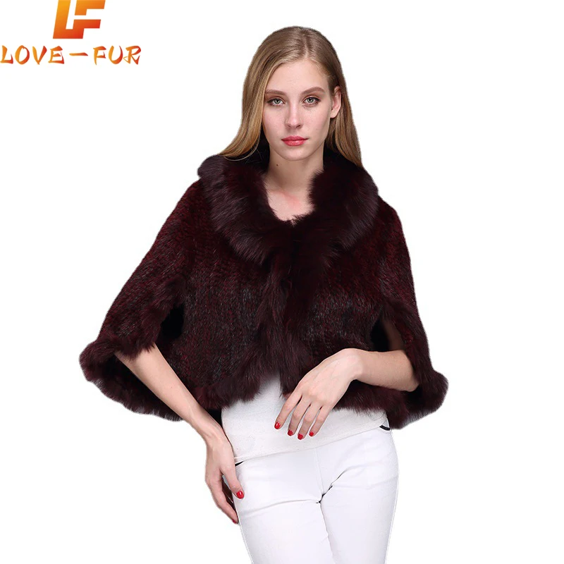 

2025 New Real Natural Mink Fur Pashmina Women Fashion Knitted Mink Fur Scarf Lady Real Mink Fur And Fox Fur Collar Poncho Shawl