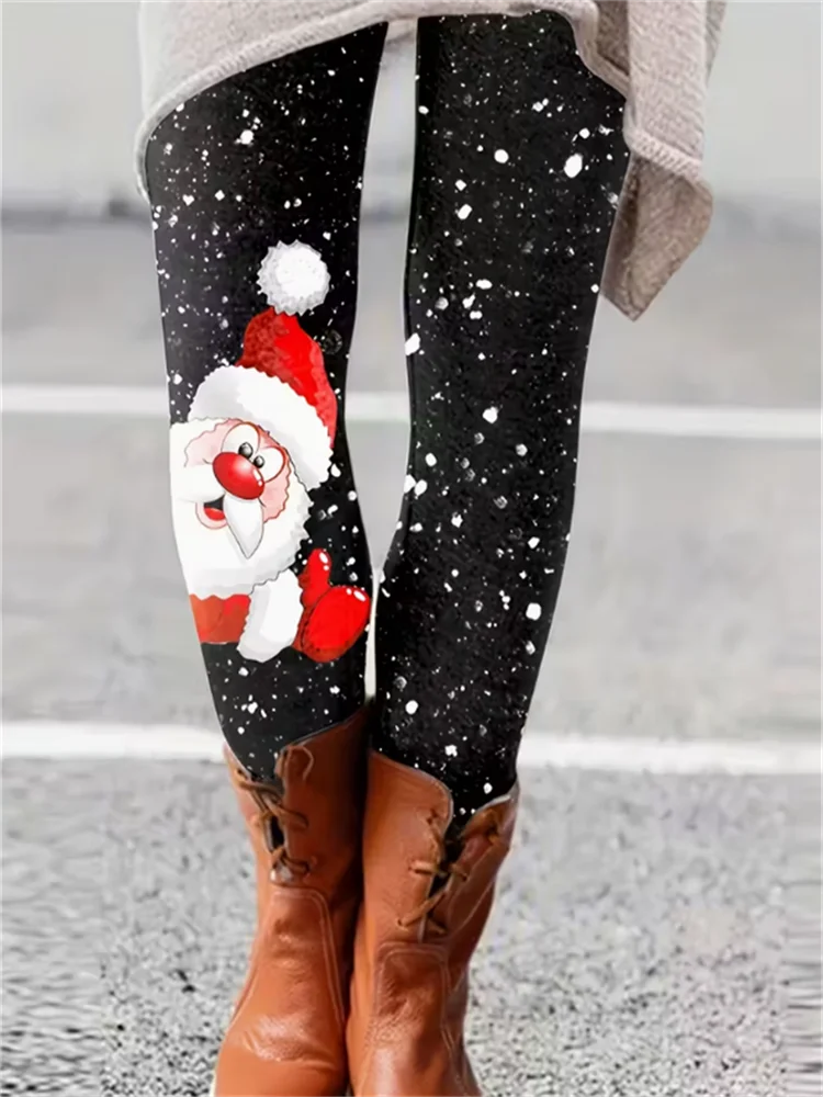 طماق المرأة طماق عيد الميلاد بسط الجوارب ضئيلة مثير أزياء اليوغا السراويل العصرية بارد تجريب السراويل #1