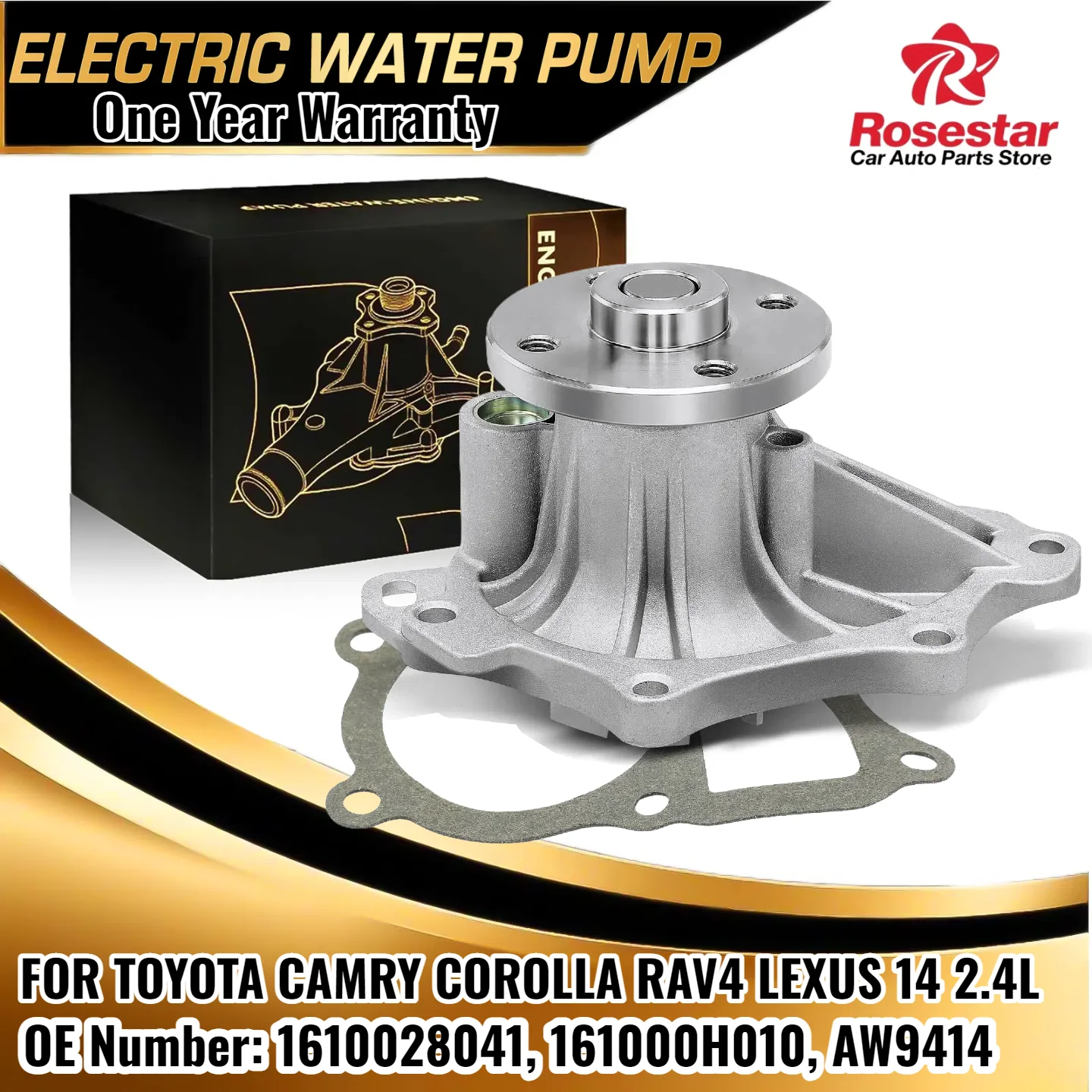 

Engine Water Pump for Toyota Camry Corolla Rav4 Solara 2.4L 2AZFE 1610028041, 161000H010, AW9414