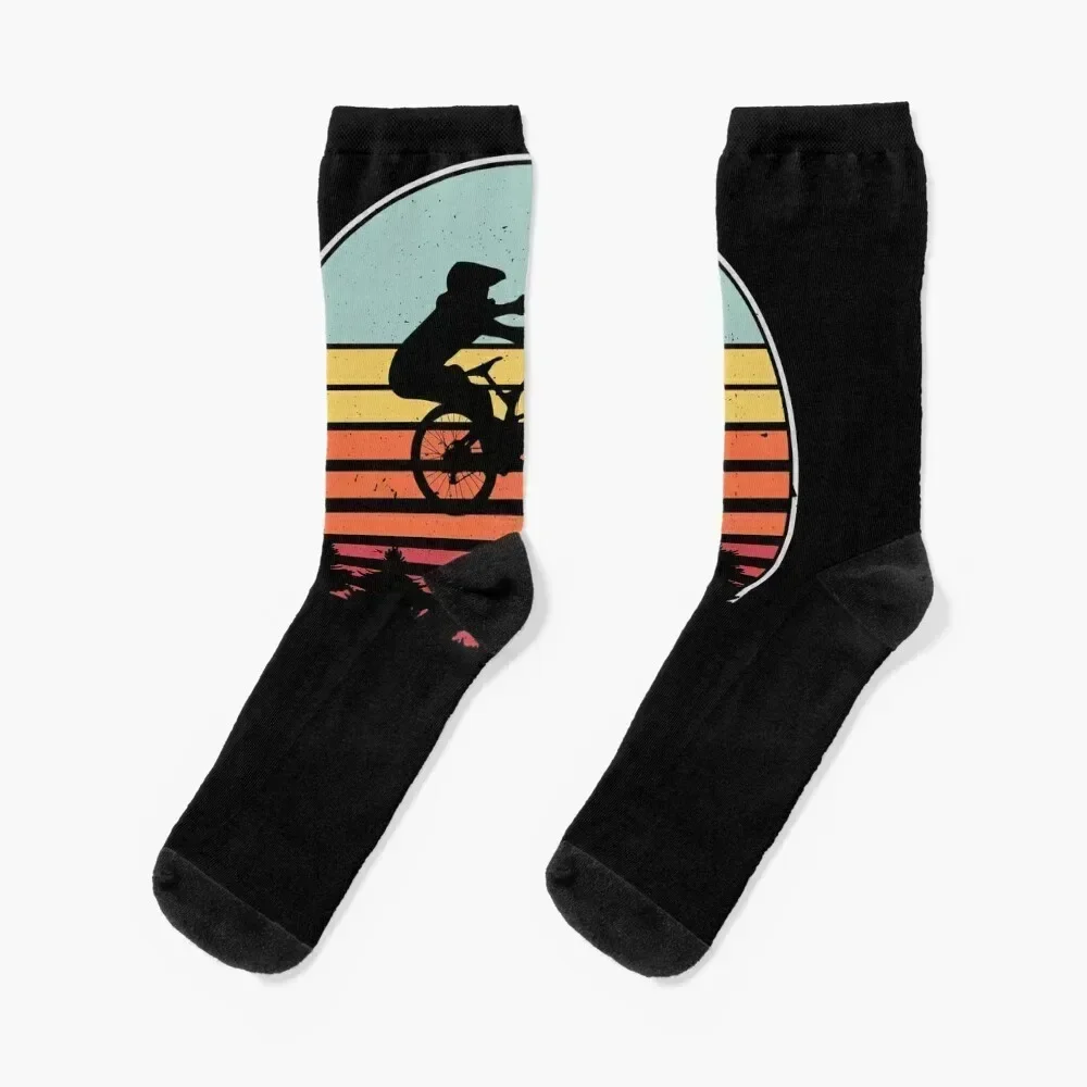 

Mountain Bike Vintage Down Hill Biking Gift Socks valentine gift ideas winter thermal essential hiking Women Socks Men's