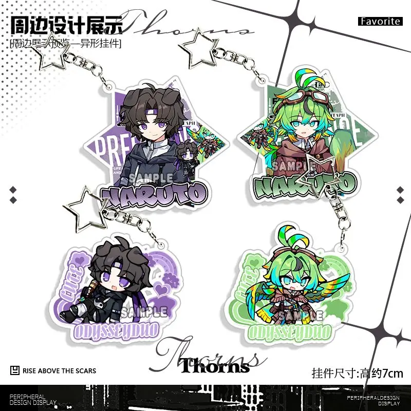 Unstable Universe Acrylic Keychain OdysseyDuo ParrotX2 Wifies Cartoon Character Design Gummy Display Accessory Gift Box Stuffer