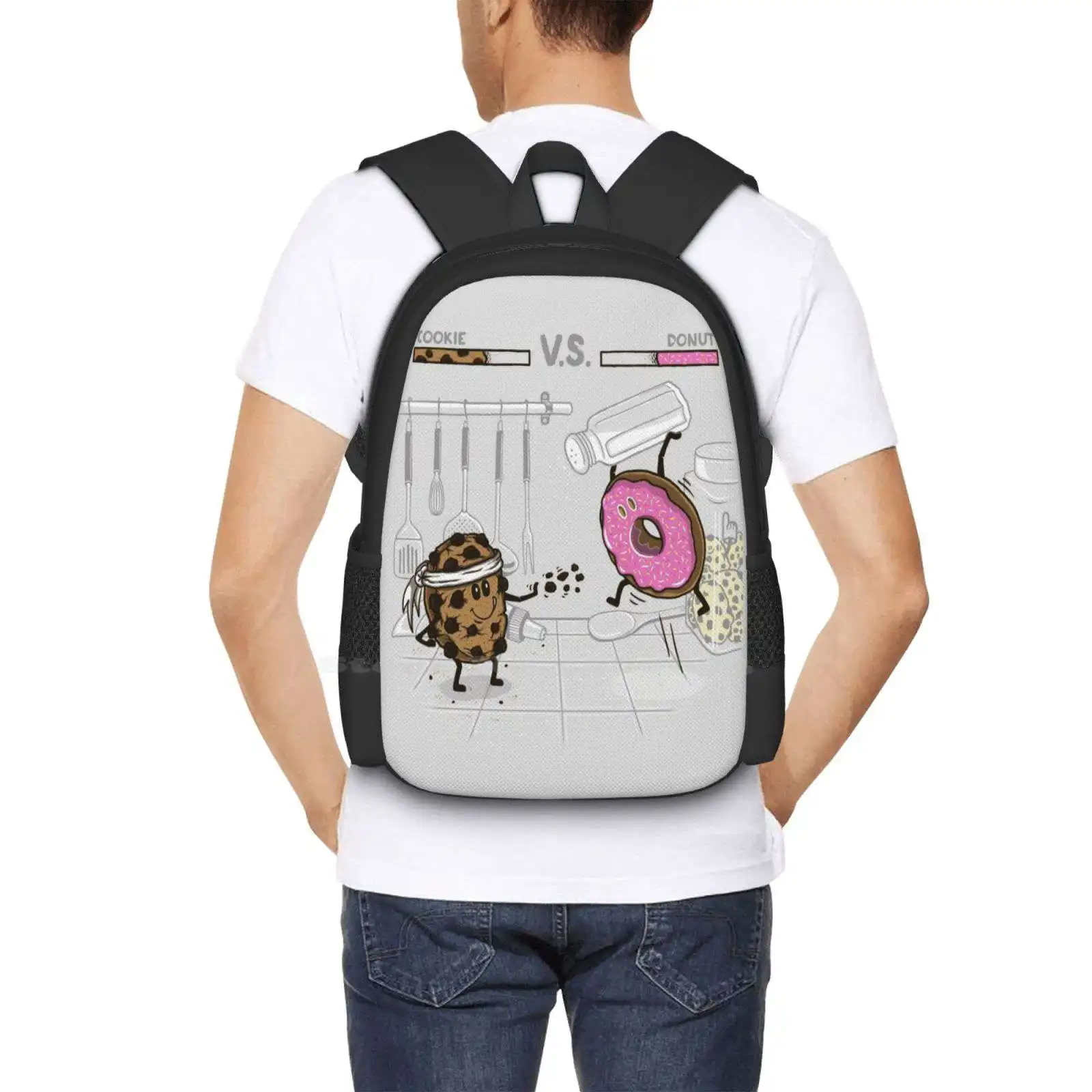 Duelicious Diskon Besar Ransel Tas Modis Kepingan Kue Donat Pertempuran Videogame Duel War Dapur Cokelat Manis Epik