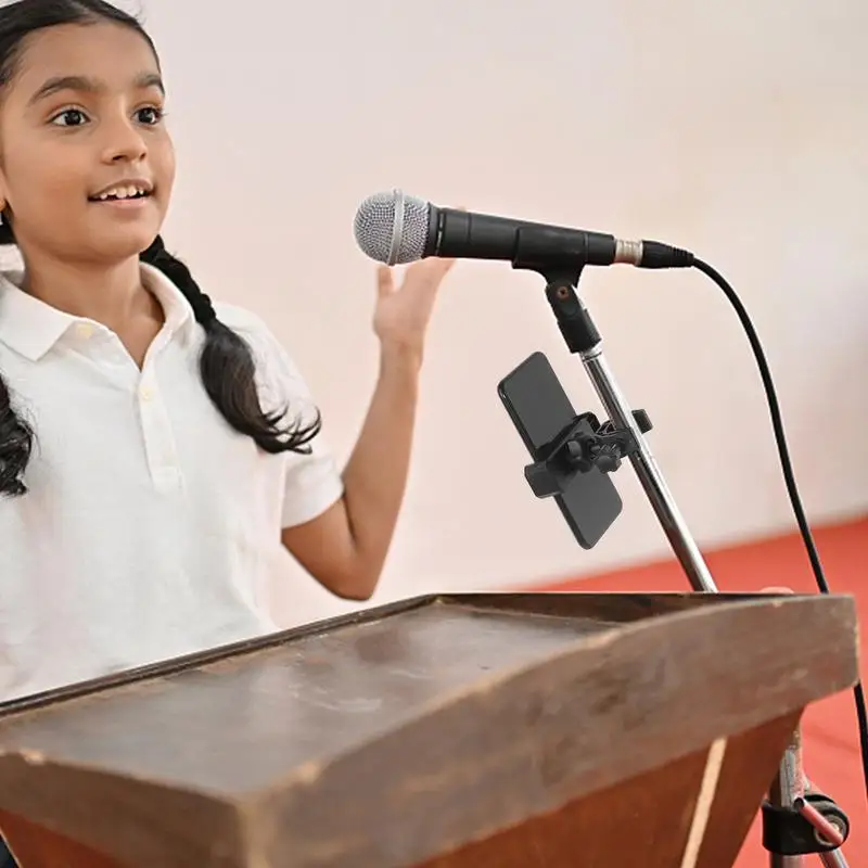 Staffa universale per Clip per telefono a 360 gradi supporto per adattatore per treppiede supporto per Selfie Clipper verticale regolabile