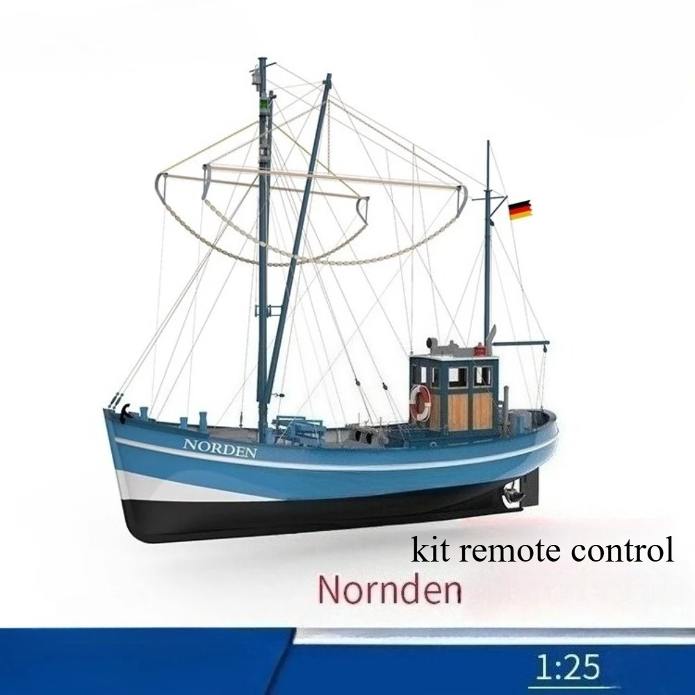 

1/25 Norden RC Fishing Boat KIT Edition 3D Printed Resin Ship Model Sets Personal Assembly Remote Control Ship Model Toy