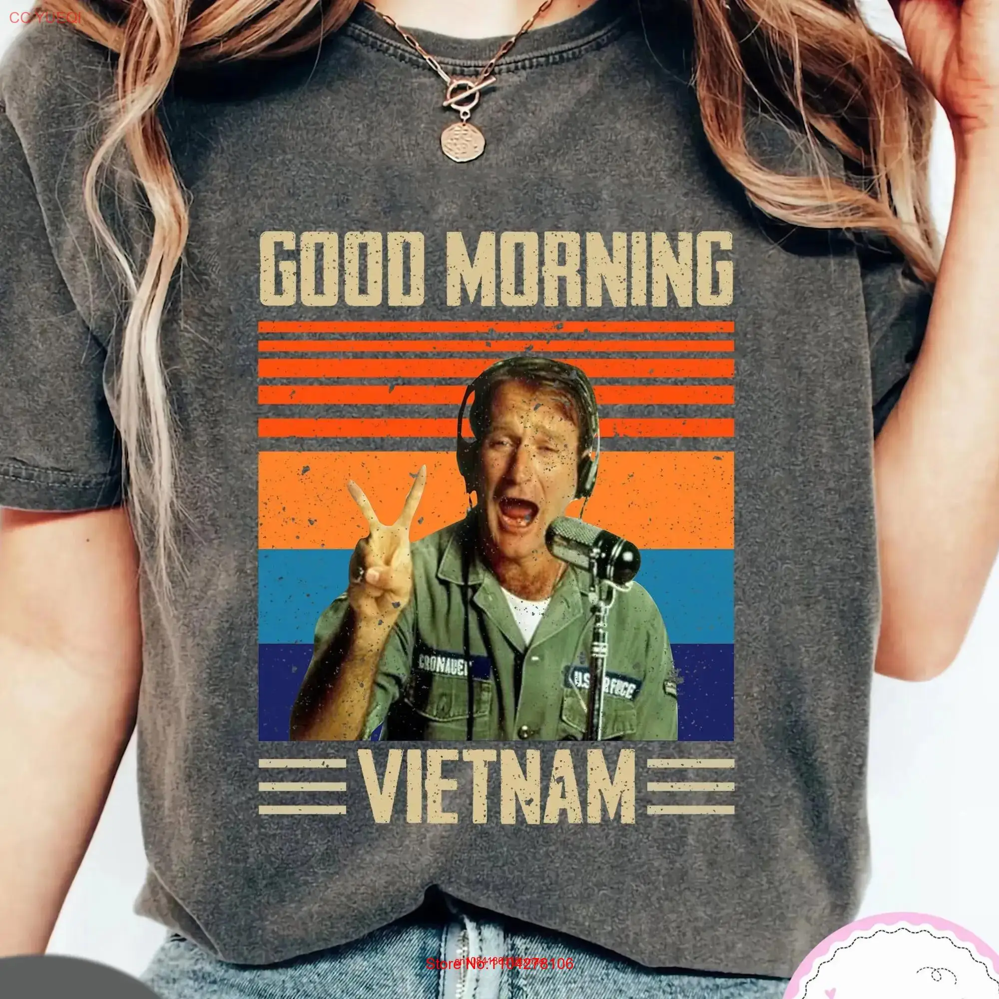 Adrian Cronauer Retro Vintage Comfort Colors T Shirt Funny Movies Quote Good Morning Vietnam Robin Williams