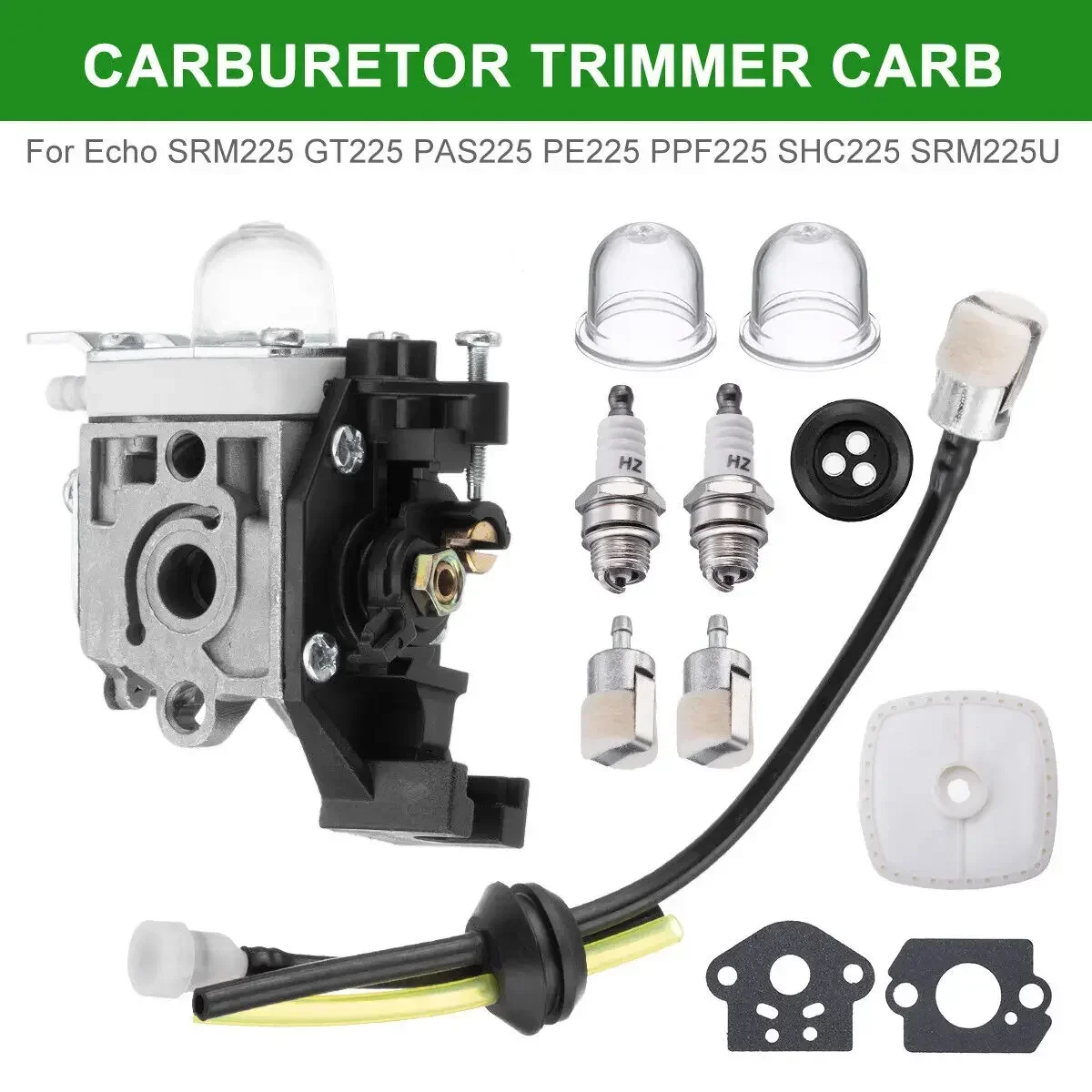 Carburetor For Echo SRM-225 GT-225 PAS-225 Zama RB-K93 Air Filter Fuel Line Kit