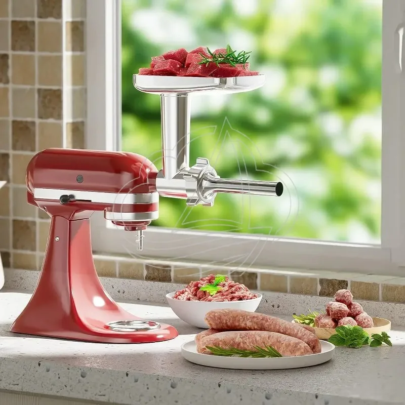 Metal Food Grinder Attachment for Stand Mixers, Meat Grinder & Sausage Stuffer Accessory 2024