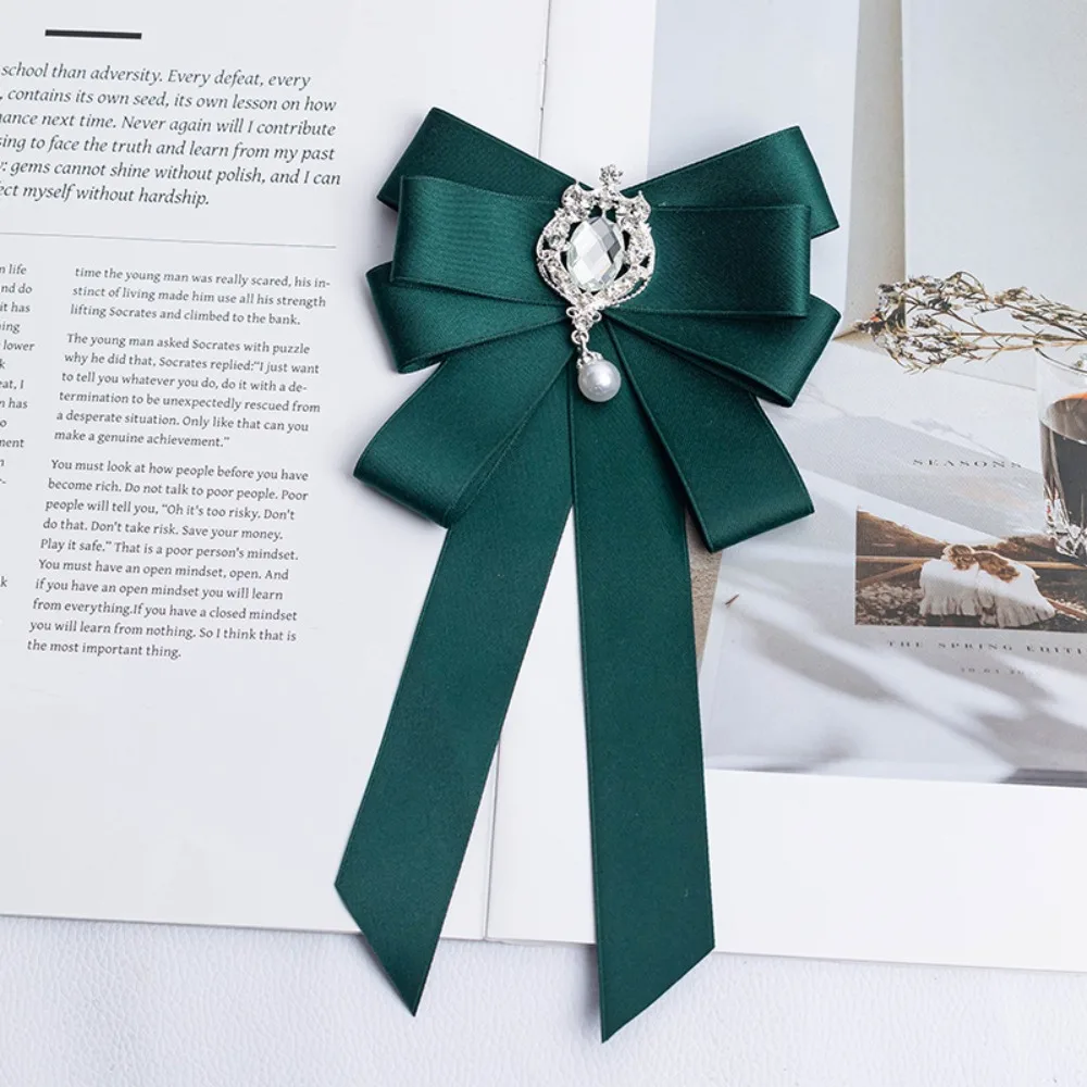 Formal Alloy Bow Tie Detachable Rhinestone Bowknot Brooches Pre-tied Crystal Rhinestone Bowtie Unisex