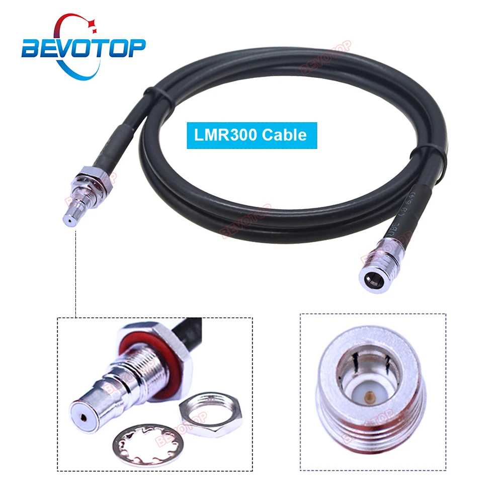 

1PCS LMR300 QMA Male to QMA Female Connector Jumper Low Loss 50-5 RF Coaxial LMR-300 Cable 15CM~30M