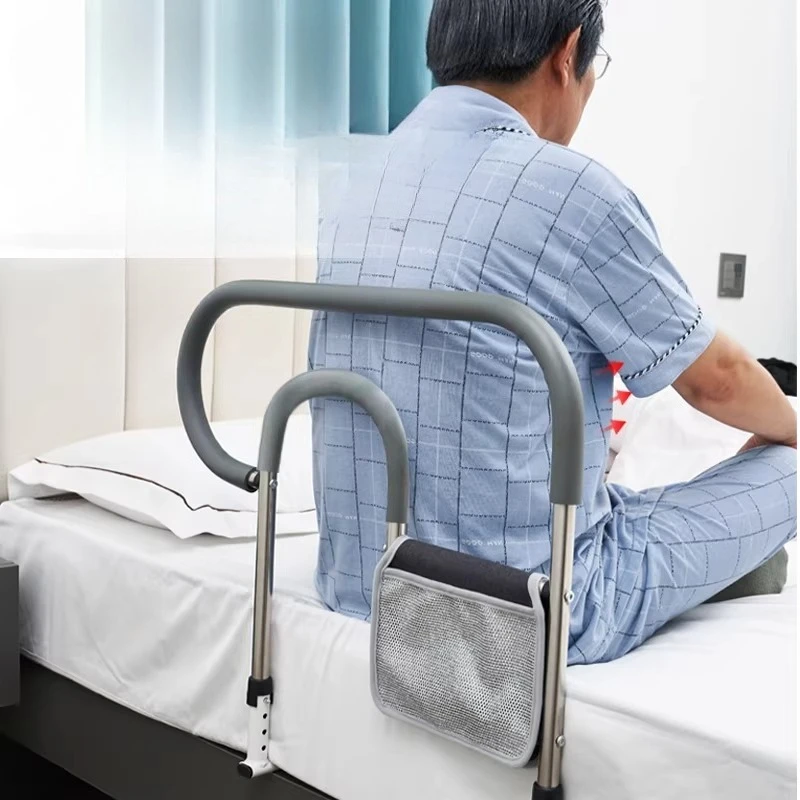 Elderly Bed Rails for Adults Safety: Fall Prevention Bed Guardrail Bar for Seniors - Side Bed Railing Handle Support Guard