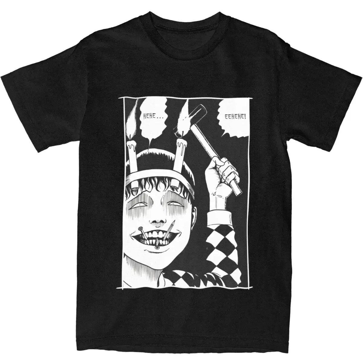 

Junji Ito Comic T Shirt Japanese Horror Manga Trendy Cool T Shirts Short-Sleeve Tops Summer Cotton O Neck Oversize Top Tees