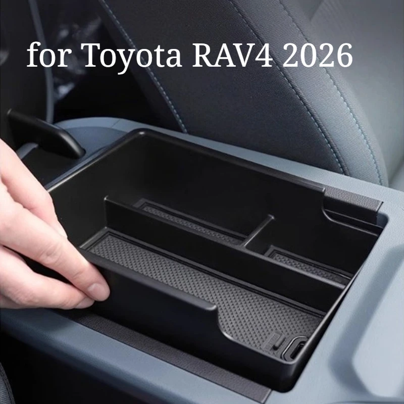 For Toyota RAV4 2026 Car Armrest Hidden Storage Tray Center Console Organizer Insert Interior Upgrade Mod Parts