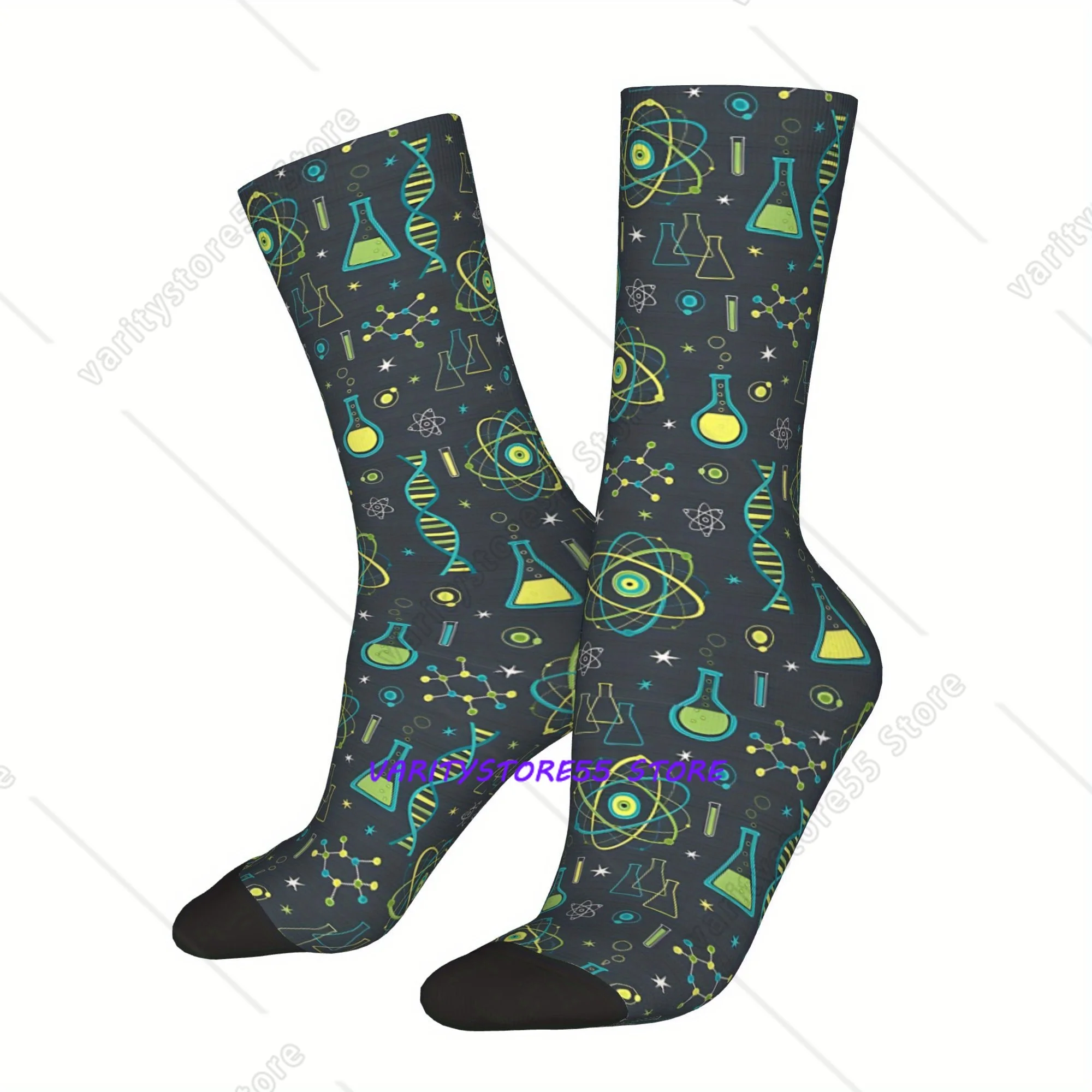 2D Print Design Modern Science Socks Sports 3D Print Boy Girls Mid-calf Sock