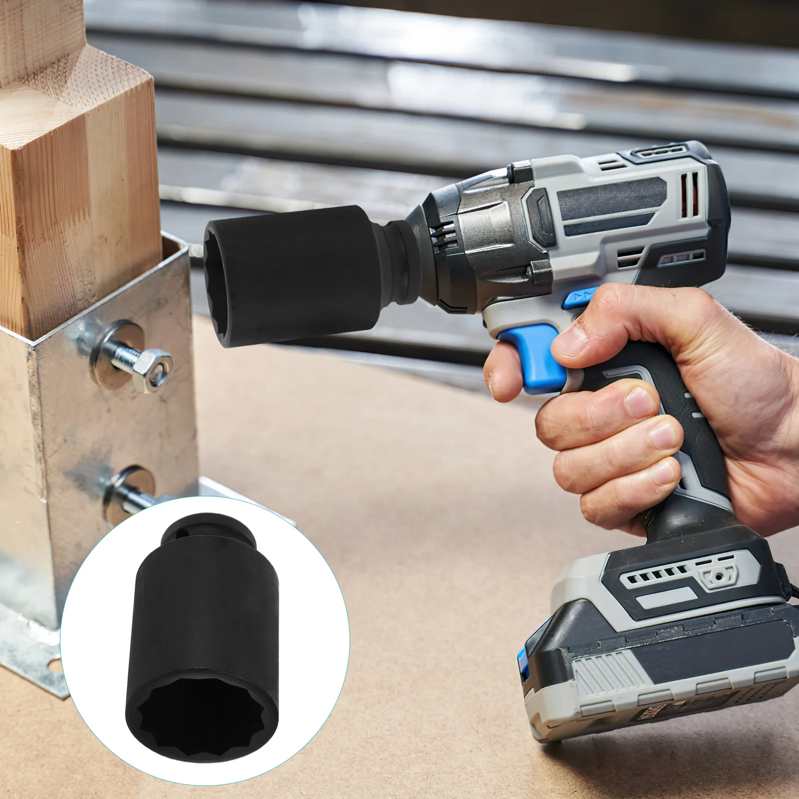 

Lug Nut Socket 36mm Hardened Heavy Duty Impact Socket Axle Shaft Nut Remover Wheel Lock Key Replacement Drive Tuner