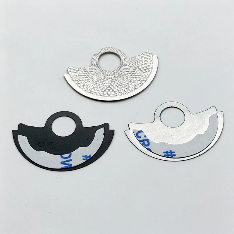 Mod NH35 Wave Pattern Automatic Hammer Rotor Metal Patch Fits  NH35 NH36 NH38 4R35 7S Movement Watch Retrofit Parts With Sticker