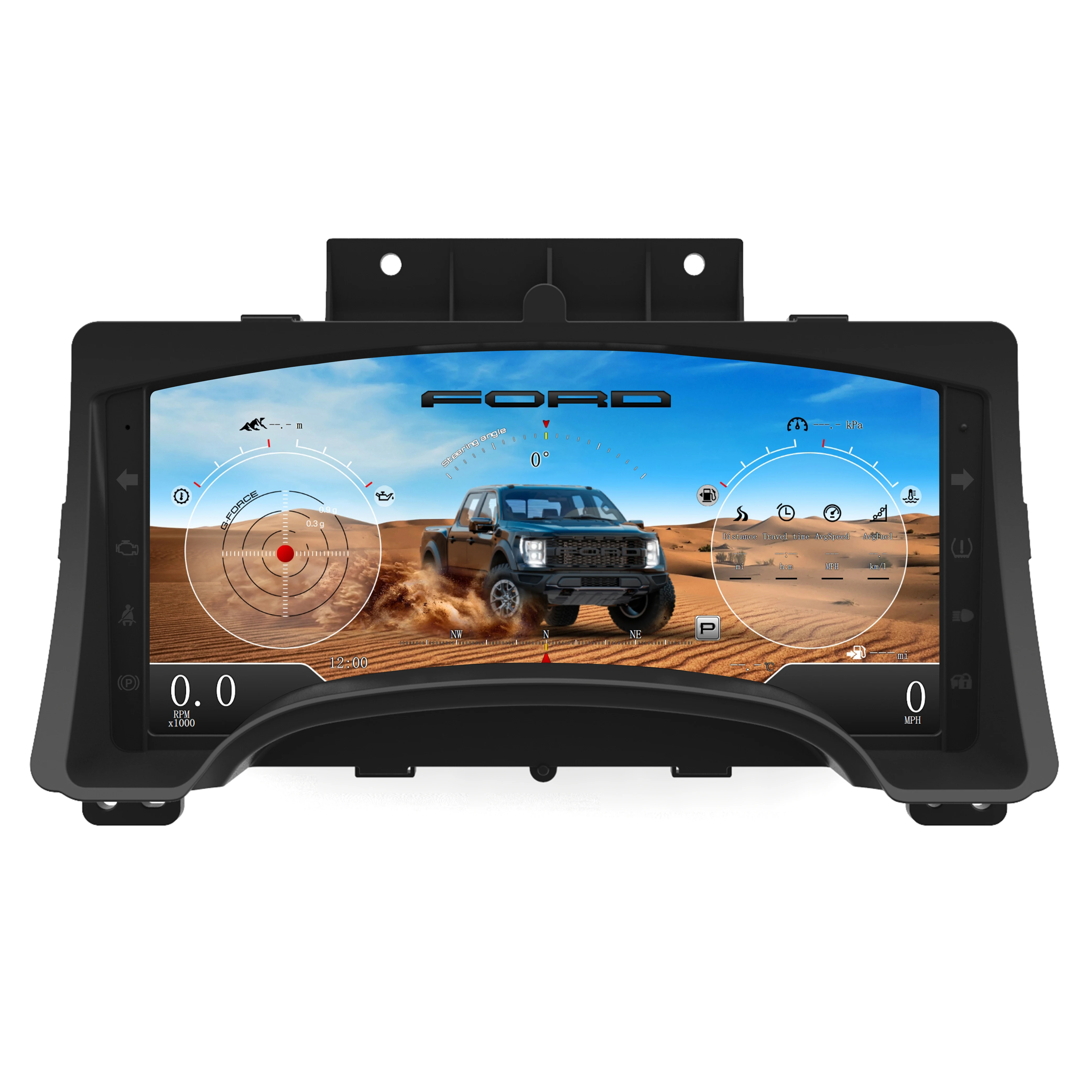

13.1 Inch Digital Dashboard Gauge Cluster For Ford F150 2009-2012 Modified LCD Instrument Panel GPS Navigator With Android Auto
