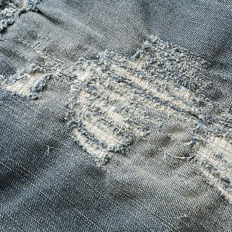 هاي ستريت ارتداء خارج شخصية ريترو LOSTSHDWS جينز متوهج مجهول السراويل الثقيلة التطريز طباعة Lostshdws الدنيم السراويل