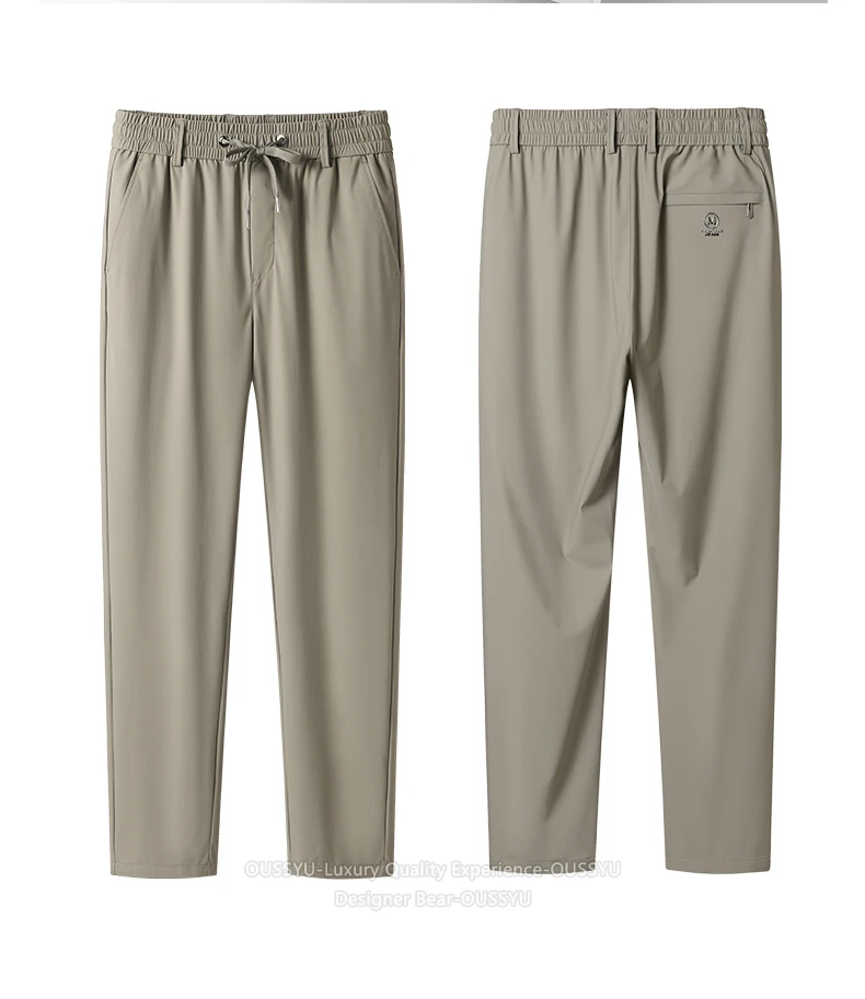 Hochelastische Herrenhose mit Vier-Wege-Stretch, Lässige Slim-Fit-Jogginghose mit Elastischem Kordelzug, Atmungsaktive Hose in Übergrößen bis 5XL – Detail 14