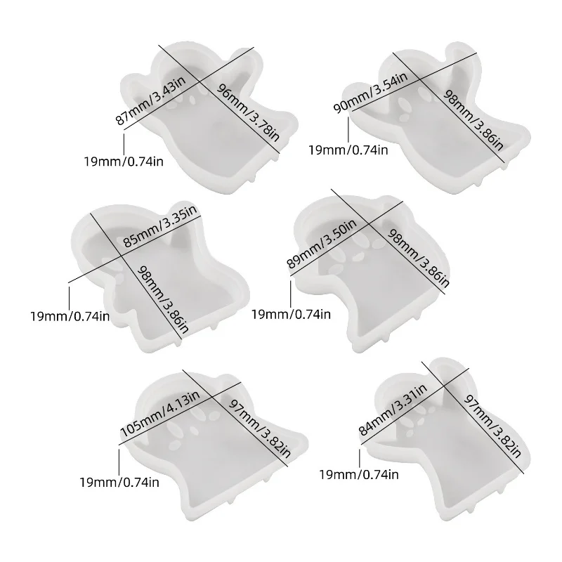 DIY Halloween Ghost Candle Silicone Mold Aromatherapy Gypsum Candlestick Ornament Epoxy Resin Mold Crafts Decoration Storage