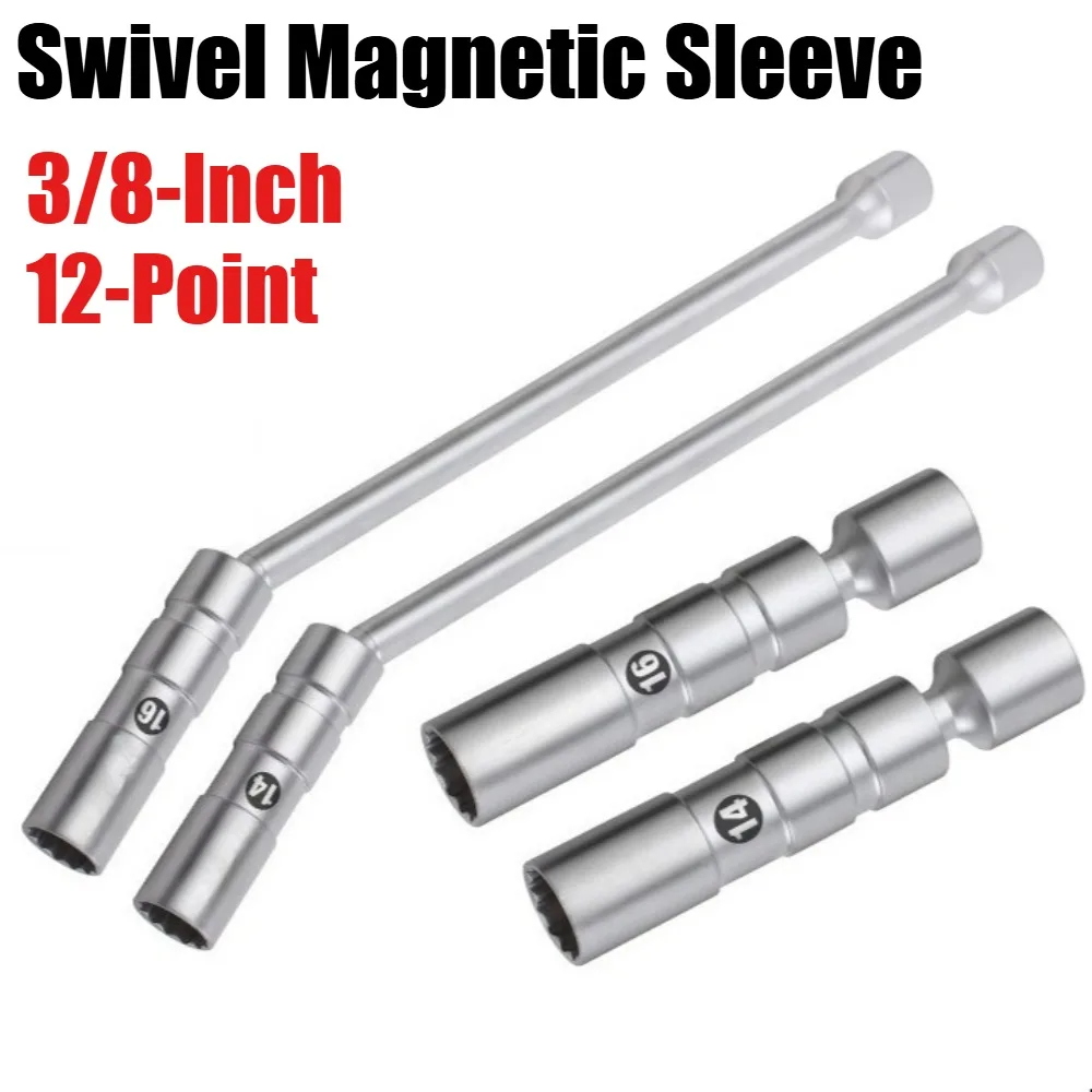 14mm 16mm 18mm 21mm Zündkerzen-Entfernungswerkzeug mit 3/8-Zoll 12-Punkt Schwenkbarer Magnetischer Hülse für Einfache Demontage