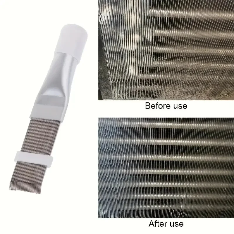 Air Conditioning Fin Cleaning Comb Stainless Steel Brush Fin Straightener Air Conditioner Cleaning Tool