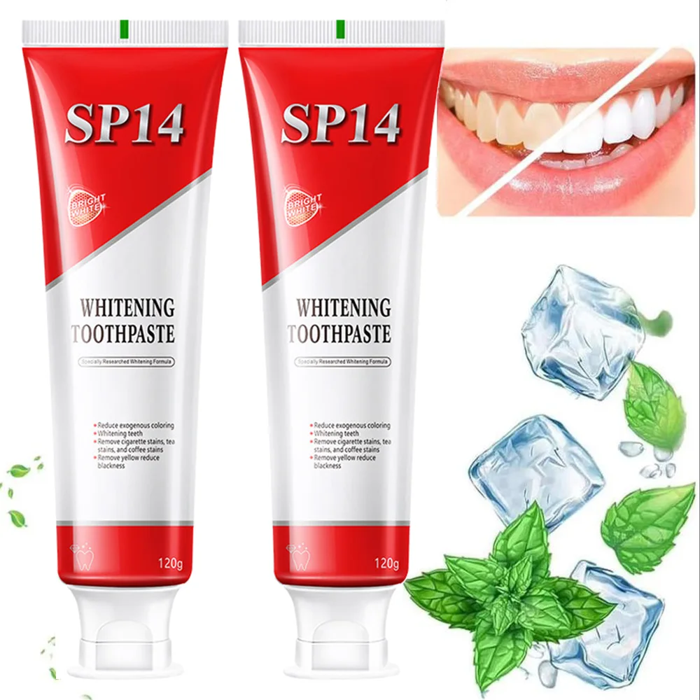 SP14 Ultra Whitening Brightening Toothpaste 1/2/3Pcs Gentle Mint Probiotic Stain Removing Fresh Breath Deep Cleaning Oral Care