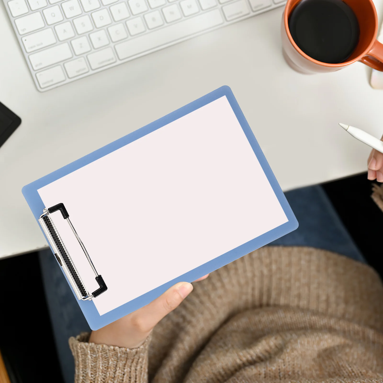 

10Pcs Plastic A5 Clipboards Profile Hardboard Paper Holder Lightweight Writing Boards for School Office Classroom Use