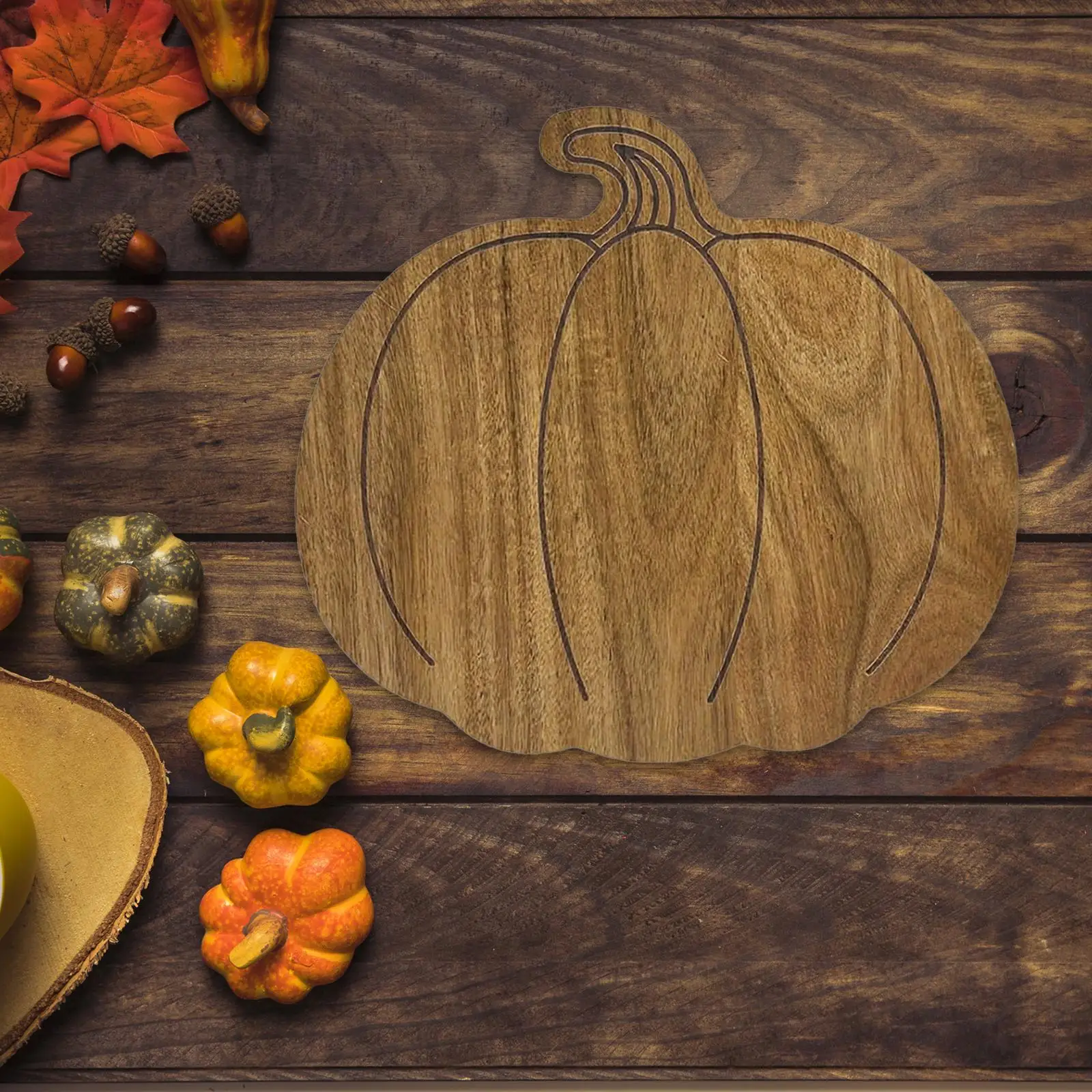 Serving Tray Board Serving Platter Wooden Ornament for Kitchen Fall Home