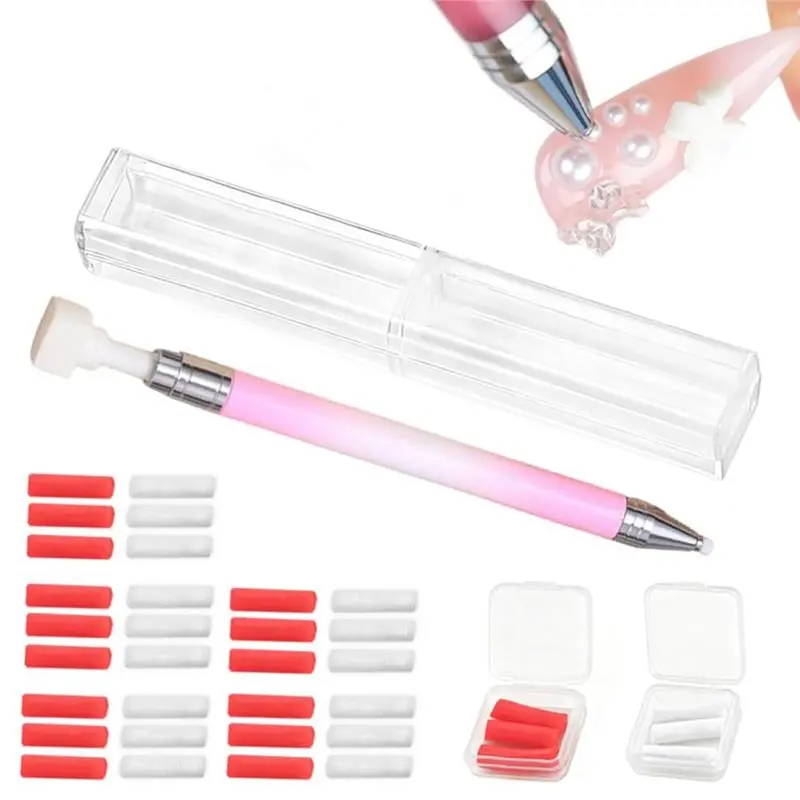【TODAY-OnLY!】قلم شمع لفن الماس، حرفة أظافر جديدة قابلة لإعادة الملء 2025 مع قبضة مريحة، وردي متدرج