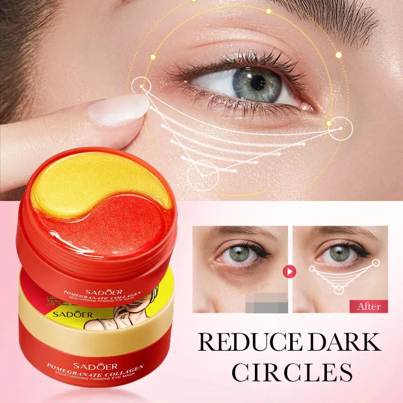 SADOER Pomegranate Collagen Moisturizing Eye Mask Improves Dark Circles and Eye Bags