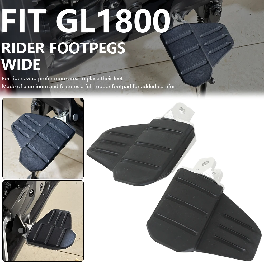 

Motorcycle Wide Foot Pegs Rider Footpegs Driver Footboard Fit For Honda Gold Wing GL 1800 Tour Goldwing GL1800 DCT F6B 2018-2024