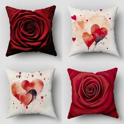 Heart Pillow Cover Valentine's Day Cushion Cover Pillow Case Office Chair Sofa Bed Home Decor Throw Pillow Cover