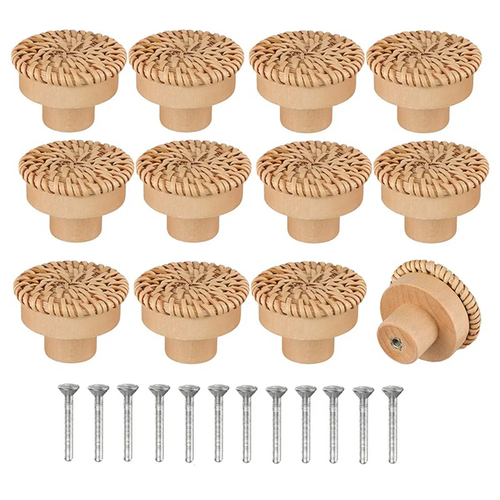 

Wooden Handles Beech Rattan Drawer Knobs Wardrobe Furniture Handle Kitchen Cupboard Door Handle Dresser Pulls Furniture Hardware