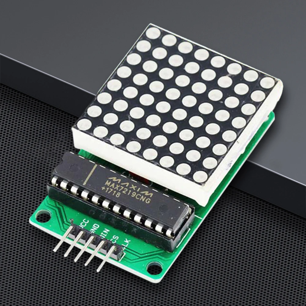 MAX7219 8x8 Dot Matrix Module MCU LED Display Control Module Microcontroller Module 5V with Input Output Interface Common Cathod