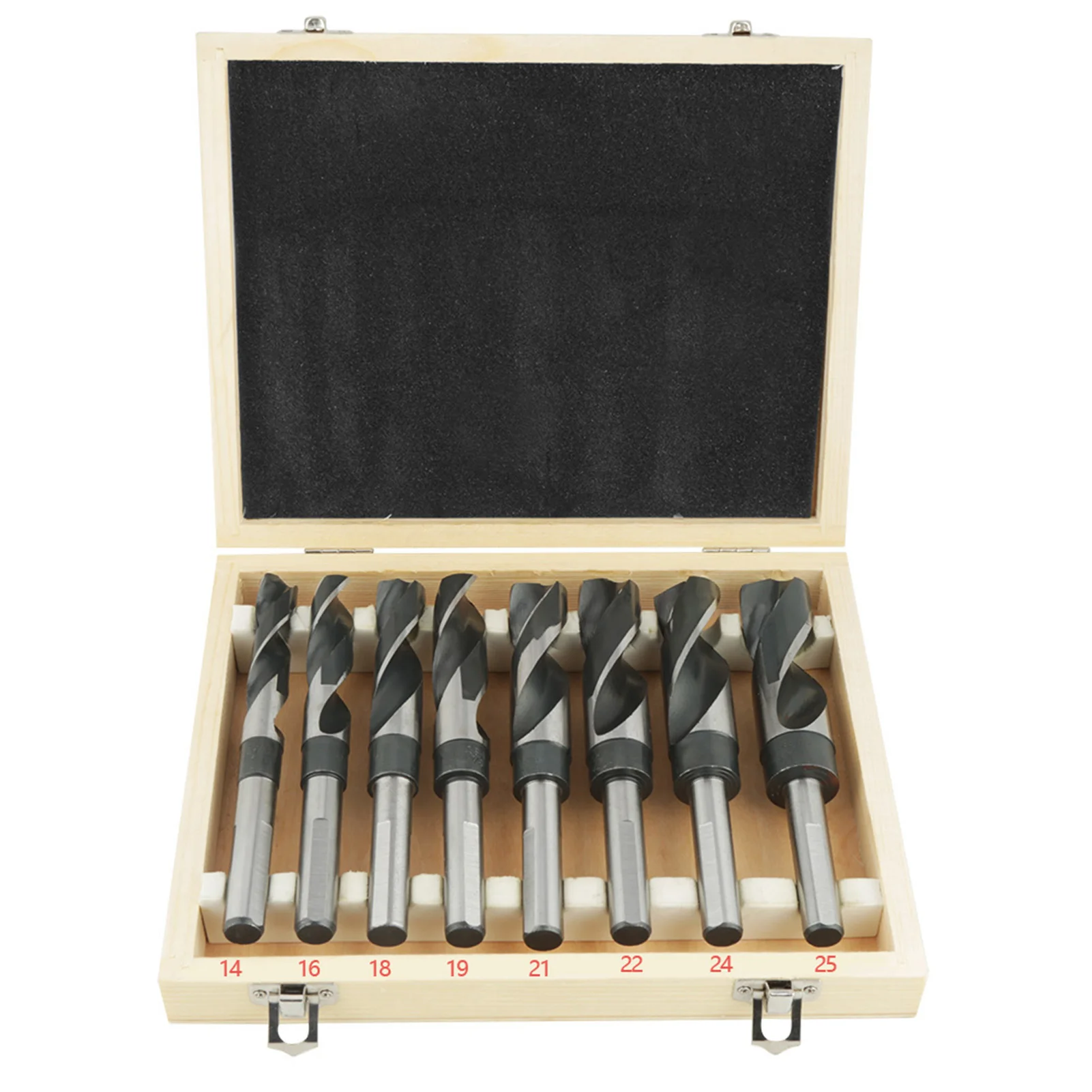 

8Pcs HSS Twist Drill Bit Set Large Heat Treated Steel Sharp Cutting Edge Wear Resistant Industrial for Metal Drilling Workshop