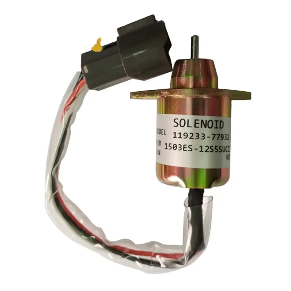 12V 119233-77932 Fuel Shut Down Solenoid Fits Yanmar 3TNV88 19233-77931 For Woodward 1503ES-12S5SUC12S