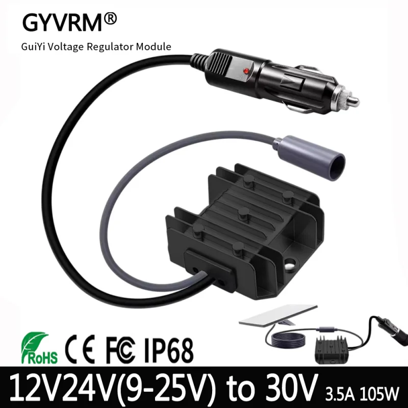 

Модуль повышения напряжения 12V24V (9-25V) до 30V 3.5A 105W, блок питания 30V MPPT инвертор с DC кабелем питания Starlink Mini