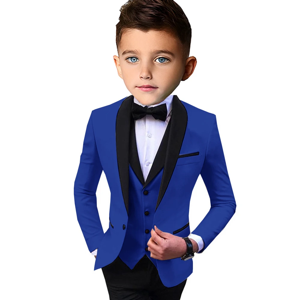 

Boys Suit Wedding Tuxedo Kids Jacket Pants Vest 3 Piece Fashion Clothes Child Slim Fit Complete Clothes Blazer Set