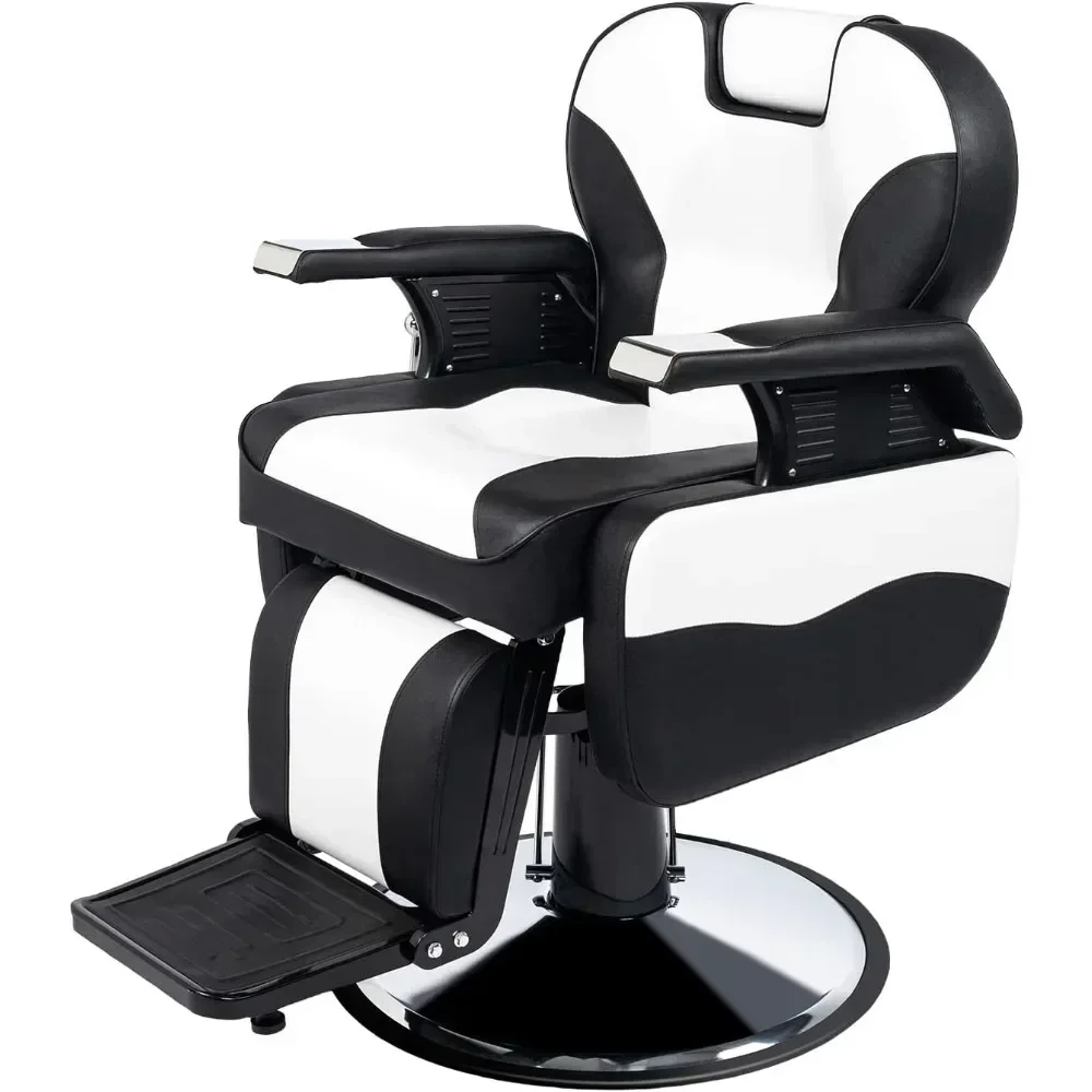 

# Hot Sales Swivel Height Adjustable Heavy Duty Hairdresser Chair Beauty Salon Spa Tattoo Styling Barbershop Equipment Black & W