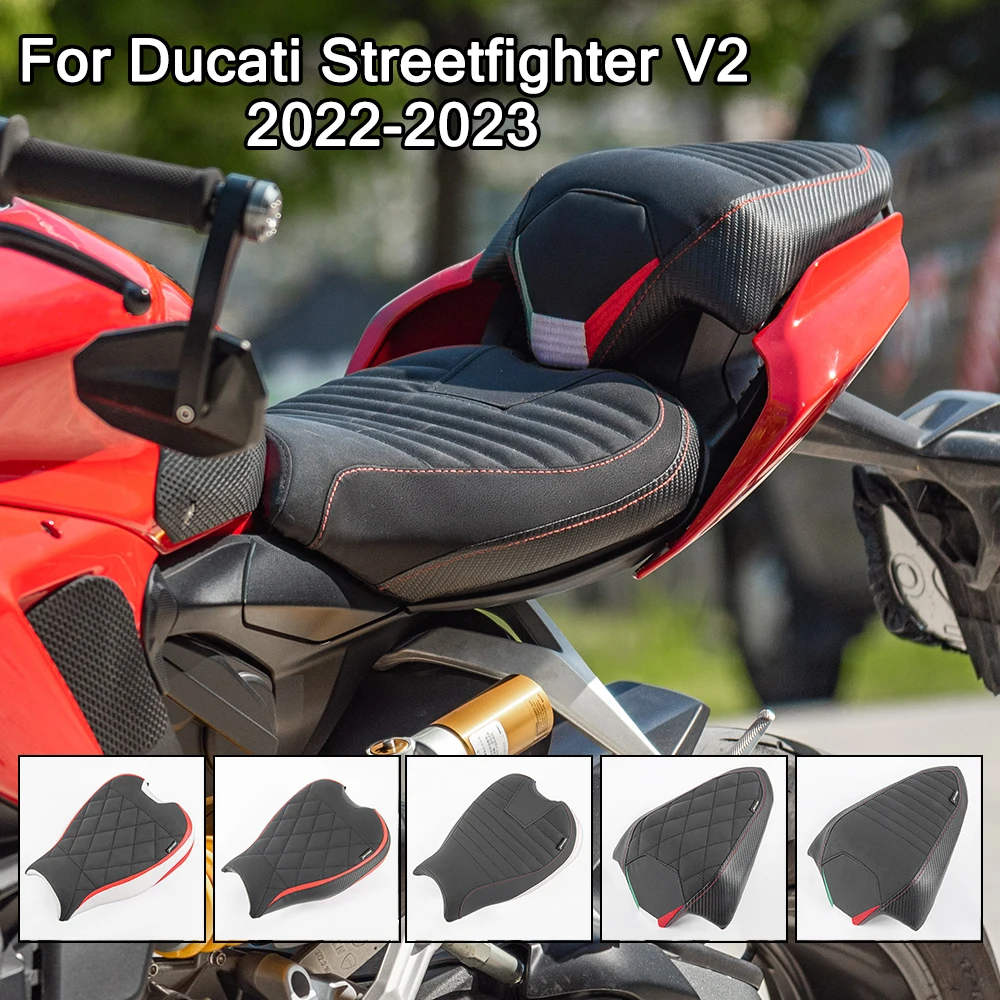 

For Ducati Streetfighter V2 2022-2023 Motorcycle Front Rear Solo Seat Cushion Cowl V 2 Seat Cover Driver Pillion Passenger Pads