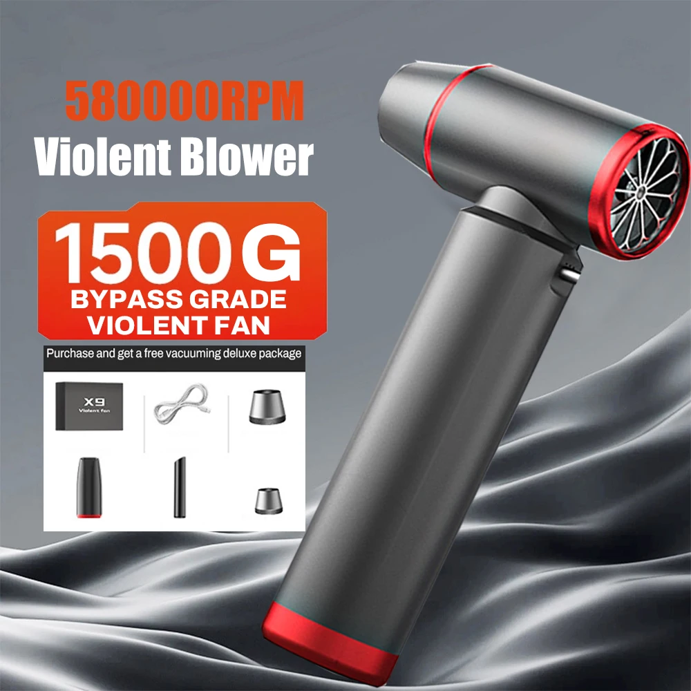 

X9 Violent Blower Handheld Turbo Jet Fan 53mm Brushless Powerful 1500G Thrust Highpower Duct Fan Turbo Fan Car Air Blower