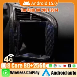 Android 15 Car Radio For Audi R8 2007-2014 Tesla Automotive Multimedia Carplay Auto WIFI Bluetooth Stereo 4G GPS 1Din Head Unit