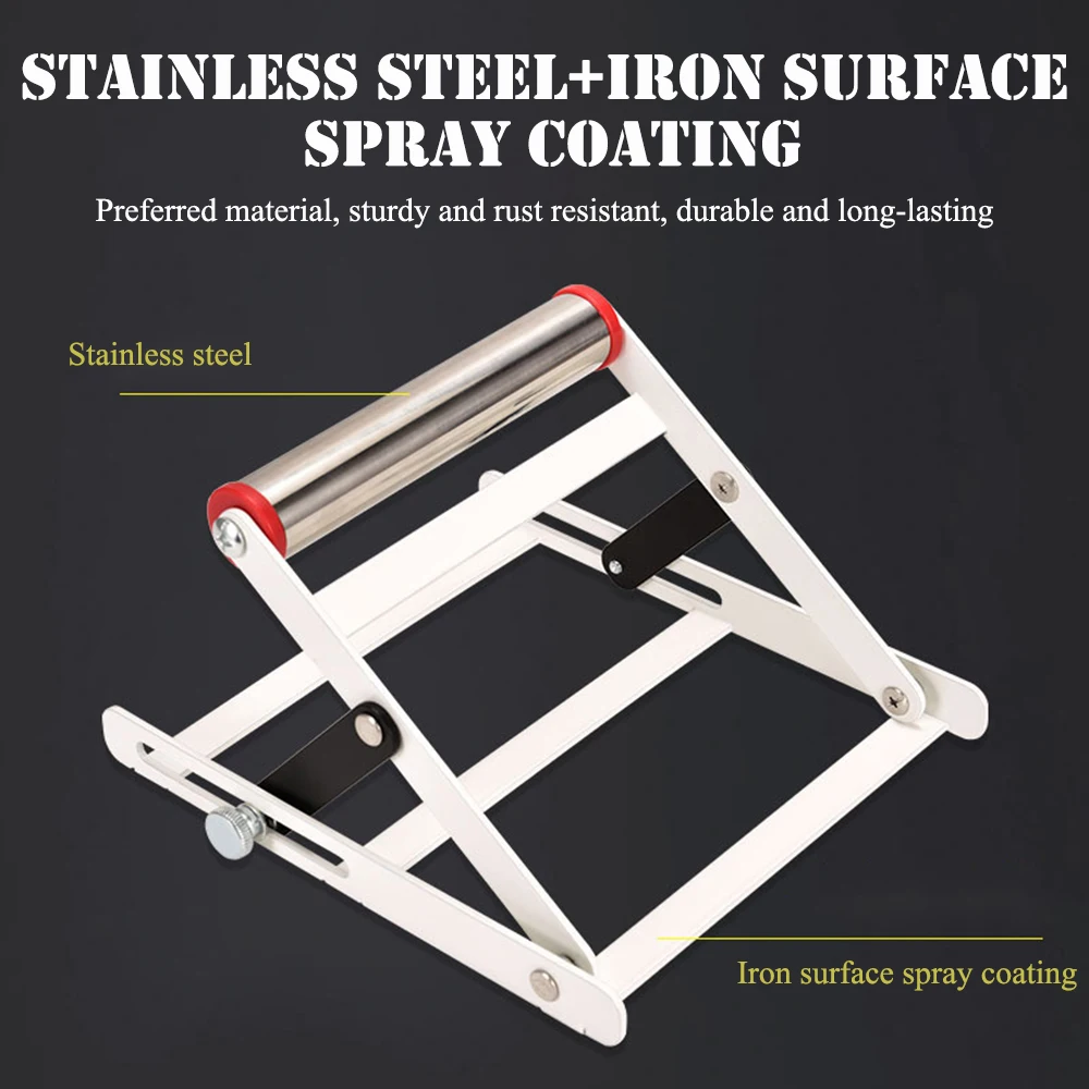 Cutting Machine Support Rack With Work Gloves Stable Adjustables Holding Roller For Manufacturing